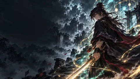 AI-generated A Regressor's Tale of Cultivation manhwa translate AI hero image for Nayovi OCR translation.