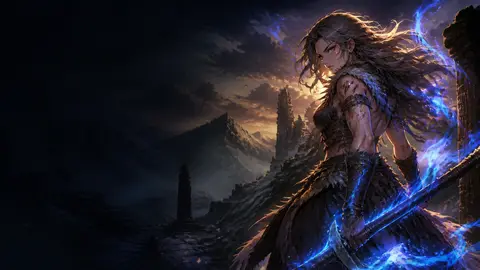 AI-generated Barbarian's Adventure in a Fantasy World manhwa translate AI hero image for Nayovi OCR translation.