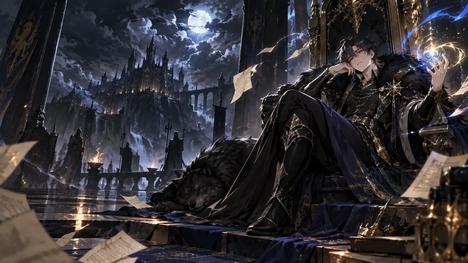 AI-generated Chronicles of the Lazy Sovereign manhwa translate AI hero image for Nayovi OCR translation.
