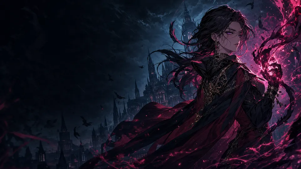 AI-generated The Patron of Villains manhwa translate AI hero image for Nayovi OCR translation.