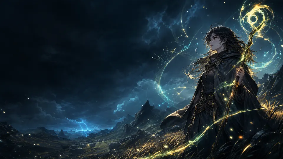 AI-generated The Shepherd Wizard manhwa translate AI hero image for Nayovi OCR translation.