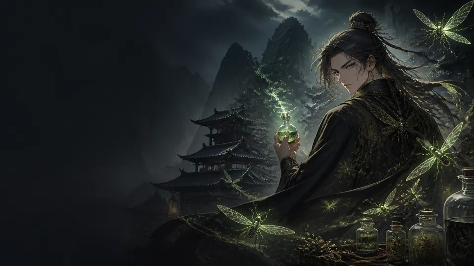 AI-generated The Sichuan Tang Clan’s Entomologist manhwa translate AI hero image for Nayovi OCR translation.