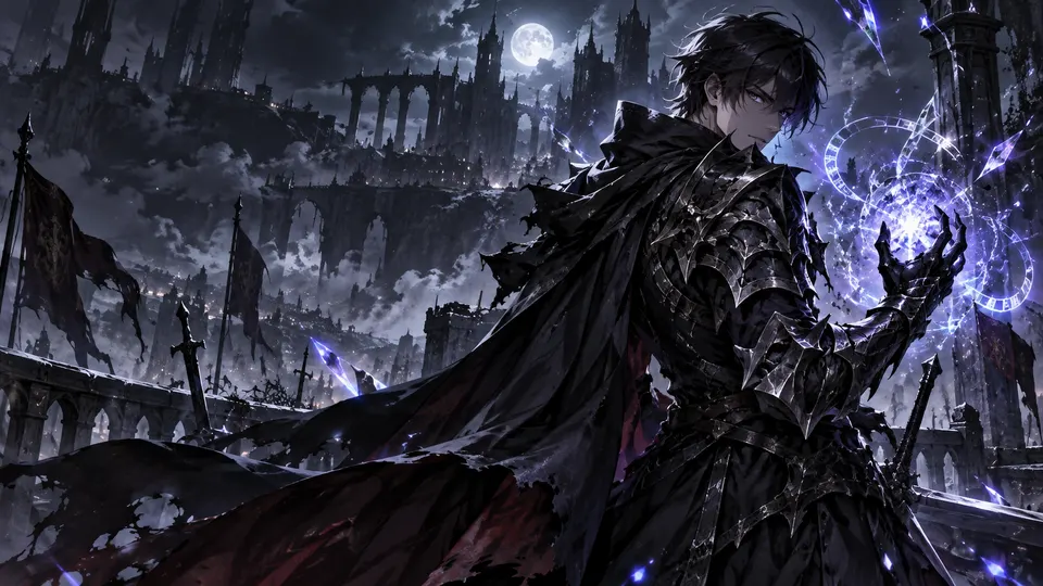 AI-generated Time-Limited Genius Dark Knight manhwa translate AI hero image for Nayovi OCR translation.