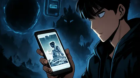 AI-generated Solo Leveling manhwa translate IA hero image for TachiyomiAT OCR translation.